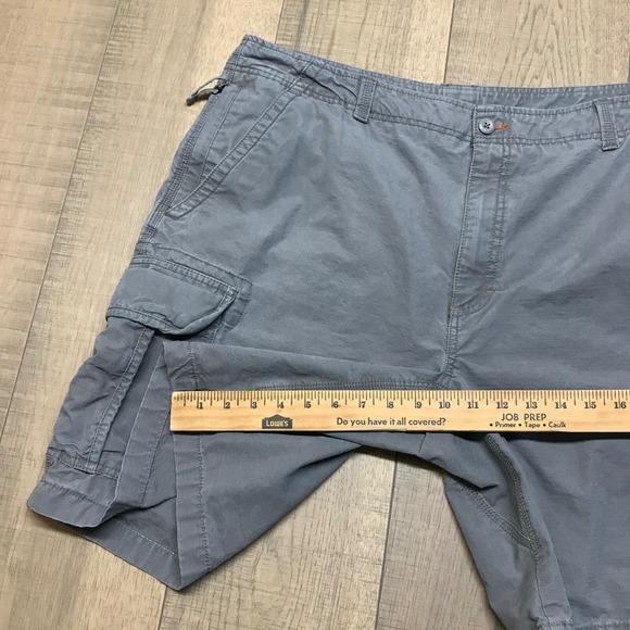 L.L. Bean Shorts Mens Size 42 Gray Cargo Ripstop Allagash Hiking Cotton Canvas‎ - Picture 9 of 10